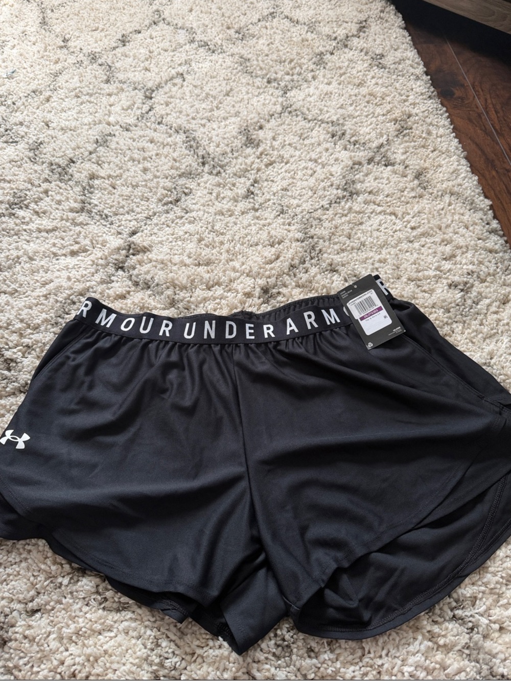 Under Armour Black Women's Athletic Shorts with Branded Waistband